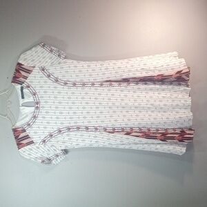 THML Women's Embroidered Aztec Short Sleeve Midi Dress Size Small